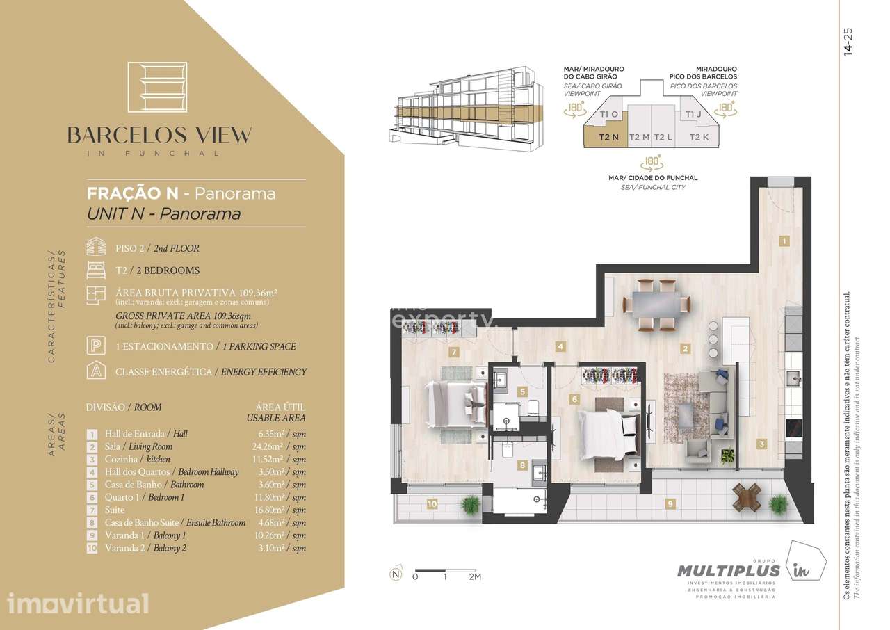 Apartamento T2 no Piso 2 do Barcelos View: N - Grande imagem: 3/11