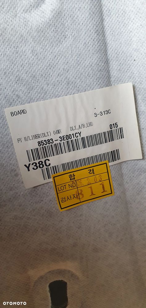 Tapicerka podsufitka sufit Kia Sorento I - 7