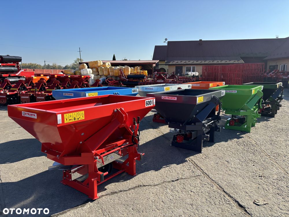 Dwutalerzowy rozsiewacz nawozów STRUMYK siewka do nawozu, siewnik 400-1200L sito/ tarcza z kwasówki/ przekładnia aluminiowa/ plandeka / sito - 9