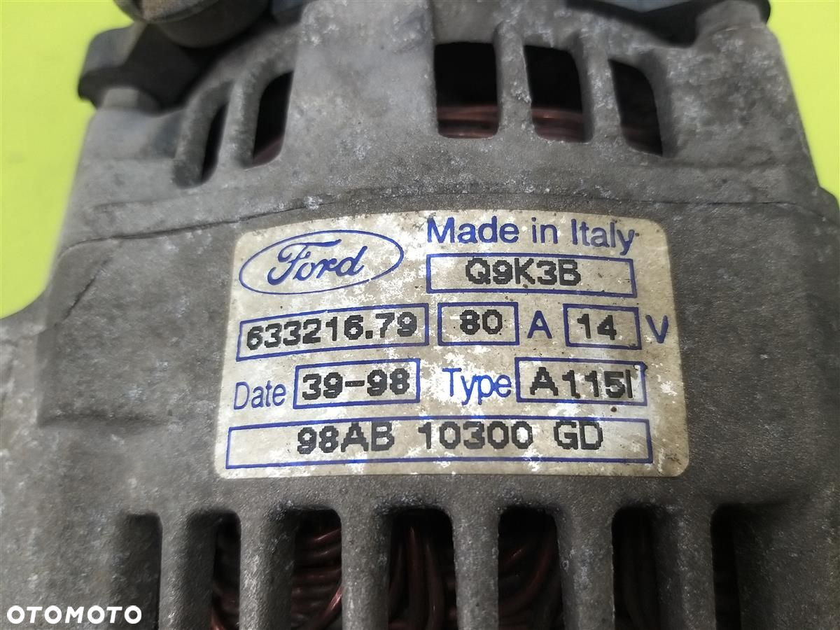 Alternator Ford Focus Mk1 1998-2004 1,6 B 98AB-10300-GD 63321679 80A 3 PIN - 5