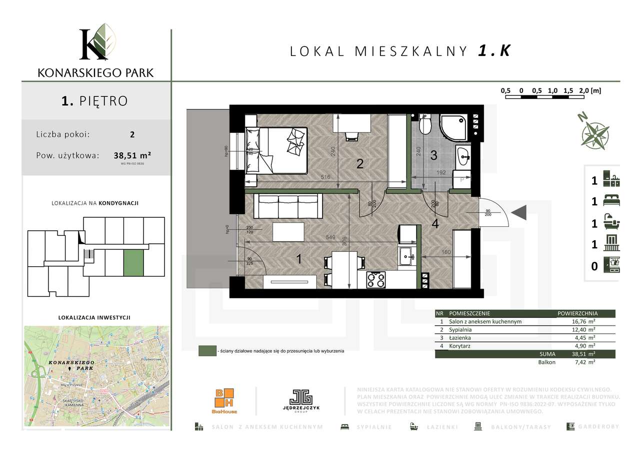 Mieszkanie na sprzedaż, 2 pokoje, 39 m², Skarżysko-Kamienna