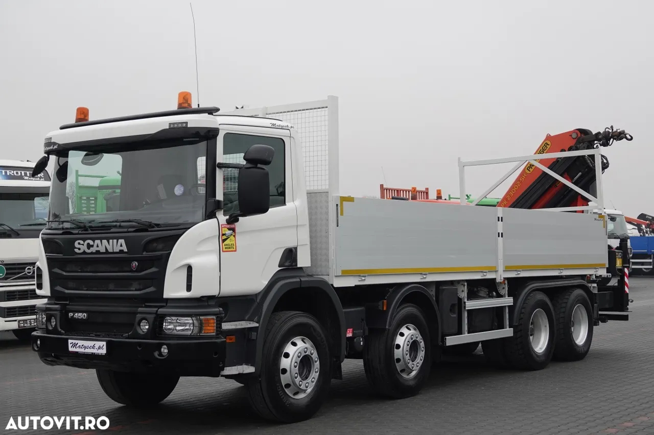 Scania P 450 / 8x4 / HDS PALFINGER PK 23002 / CUTIE - 7 metri / EURO 6 / RADIO CONTROL - 6