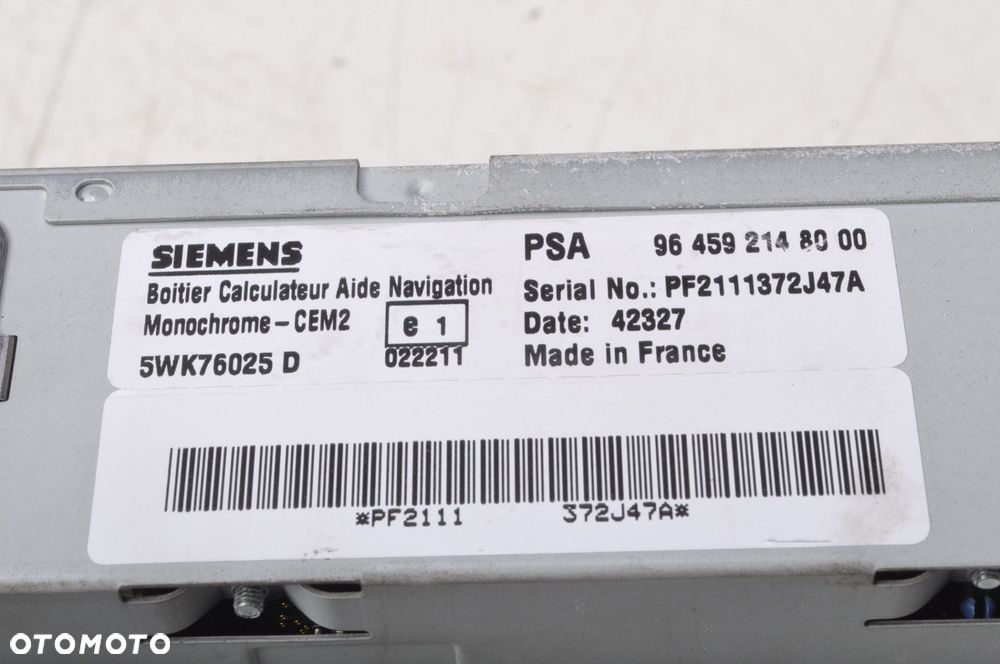 PEUGEOT 607 ZMIENIARKA CD CZYTNIK 964592148000 - 5