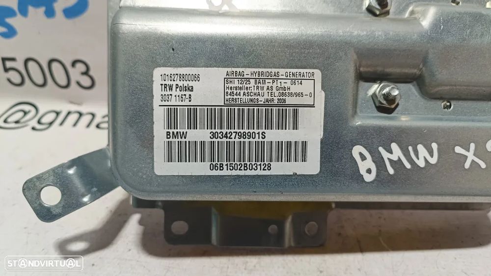 AIRBAG PORTA PORTAS FRENTE FRONTAL ESQUERDA BMW X3 E83 LCI E83 72123427989 3427989 - 2