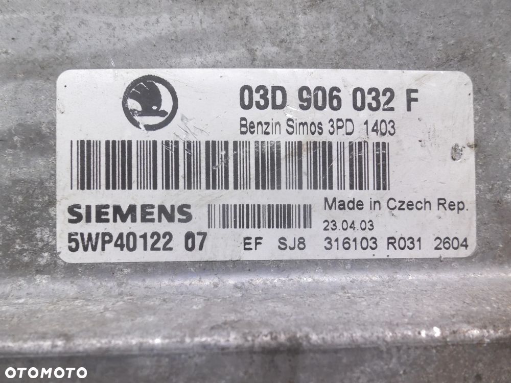 SKODA FABIA I KOMPUTER SILNIKA 1,2 03D906032F SIEMENS AWY POSIADAM 4 SZT - 8