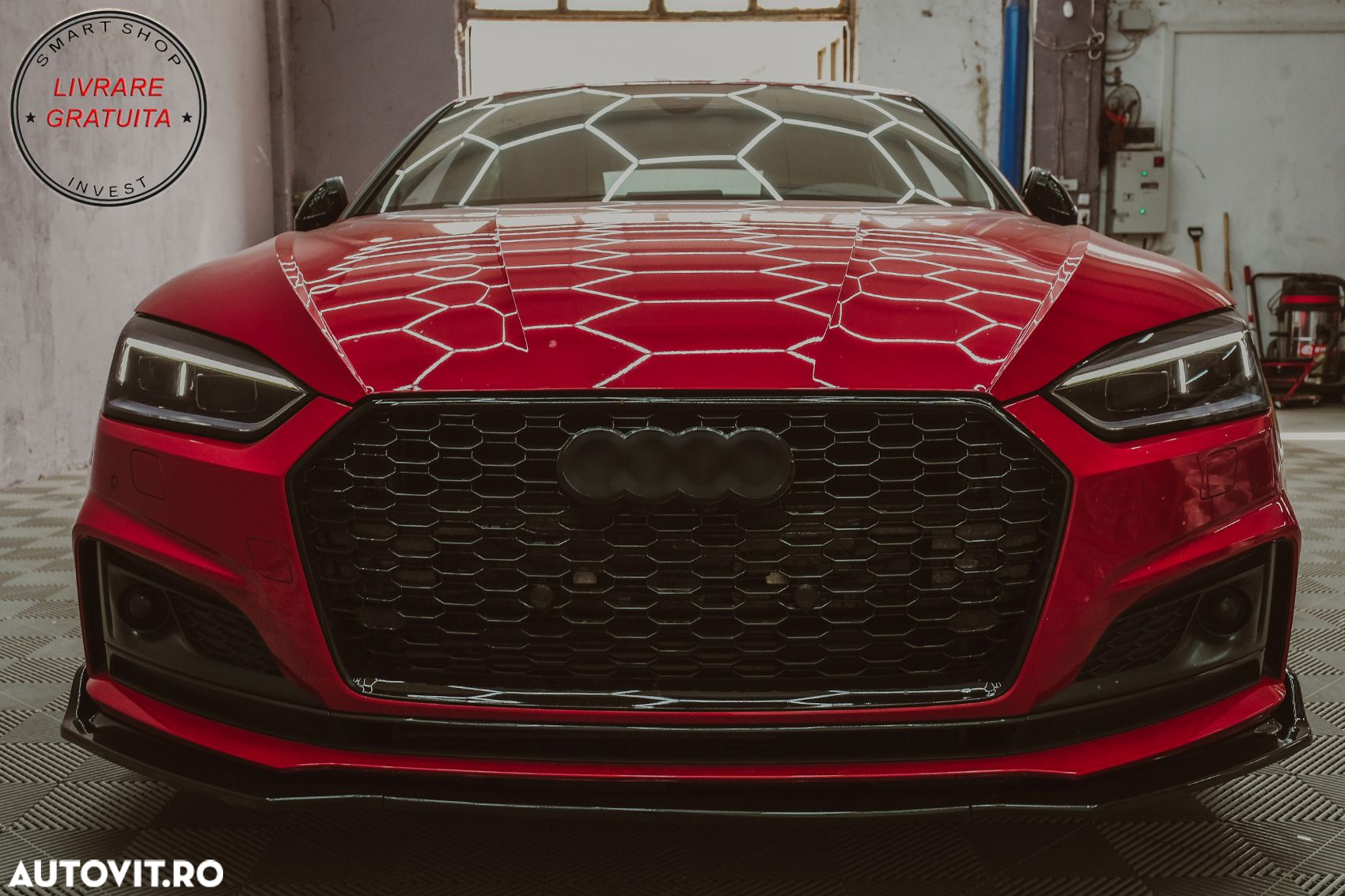 Grila Centrala Audi A5 F5 (2017-2019) RS Design Negru Lucios- livrare gratuita - 13