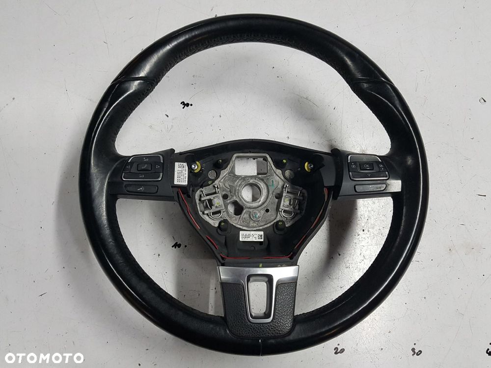VW PASSAT B7 10-14r PASSAT CC GOLF VI KIEROWNICA SKÓRZANA 3C8419091BE - 1