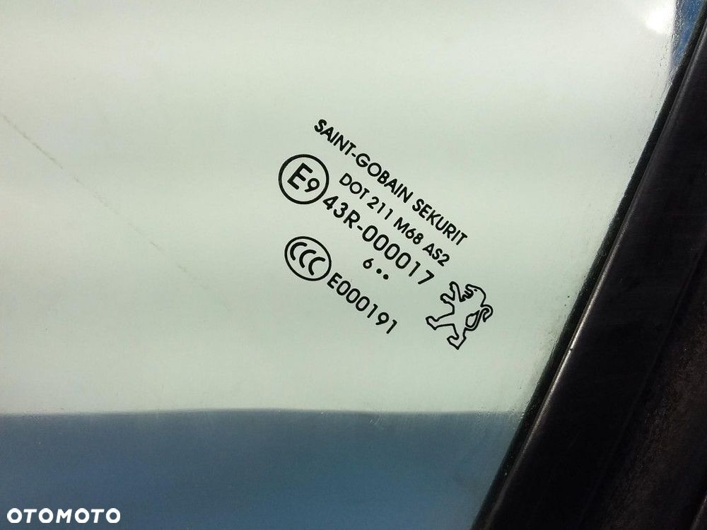PEUGEOT 207 CC CABRIO SZYBA BOCZNA PRAWY TYŁ - 2