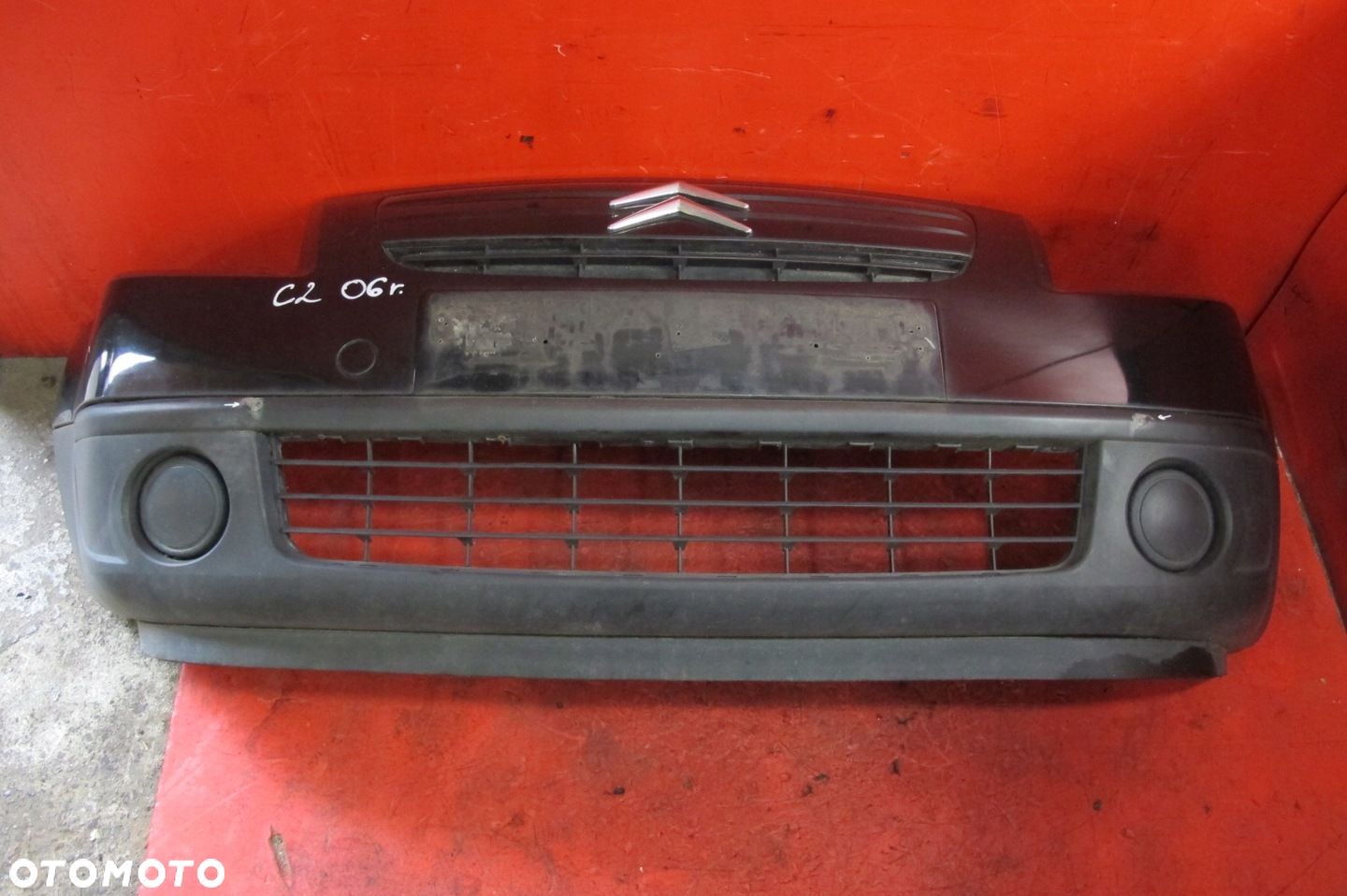CITROEN C2 JM 03-08 ZDERZAK PRZEDNI PRZÓD CZARNY EXY - 1