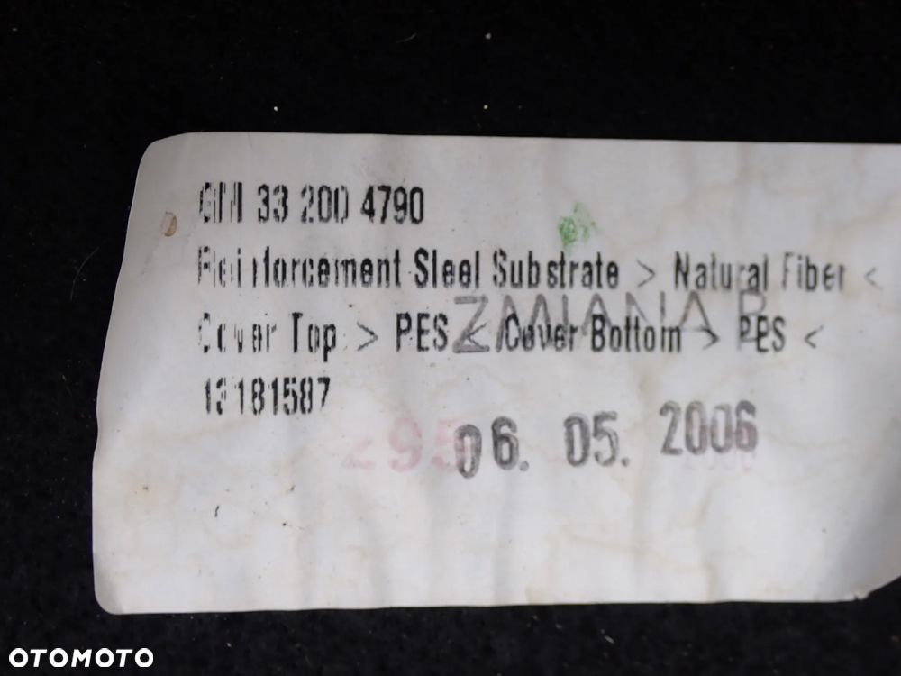 PÓŁKA BAGAŻNIKA OPEL VECTRA C , OPEL ASTRA H HB 3 DRZWI , OPEL INSIGNIA A HB , CORSA D 3 DRZWI , OPEL ASTRA J IV HB , OPEL ASTRA H 5 DRZWI - 5