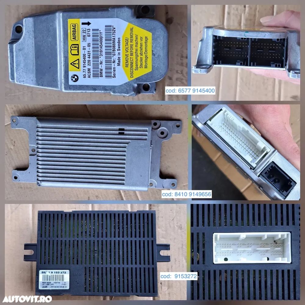 display navigatie ceasuri bord radio cd modul airbag ecu modul control lumini bloc lumini oglinda retrovizoare airbag volan bmw E60 E60 lci E 61 E61 lci E 70 E71 - 6