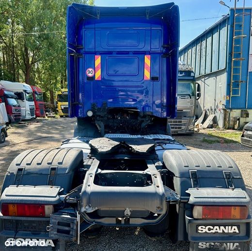 Scania R500 V8 TOPLINE MANUAL RETARDER KLIMA WEBASTO LODÓWKA 2xALUTANK 995000km EURO 5 2008 ŁADNA - 7
