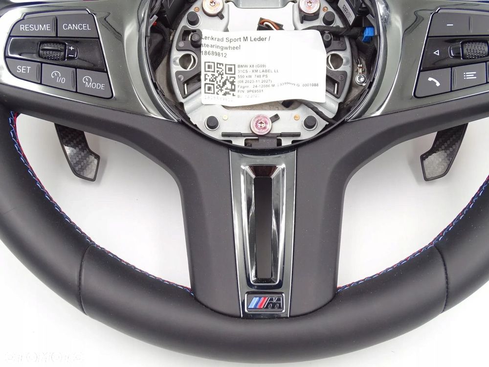 BMW X5M F95 LCI X6M F96 XM G09 KIEROWNICA M-PAKIET ŁOPATKI CARBON WIBRACJE - 4