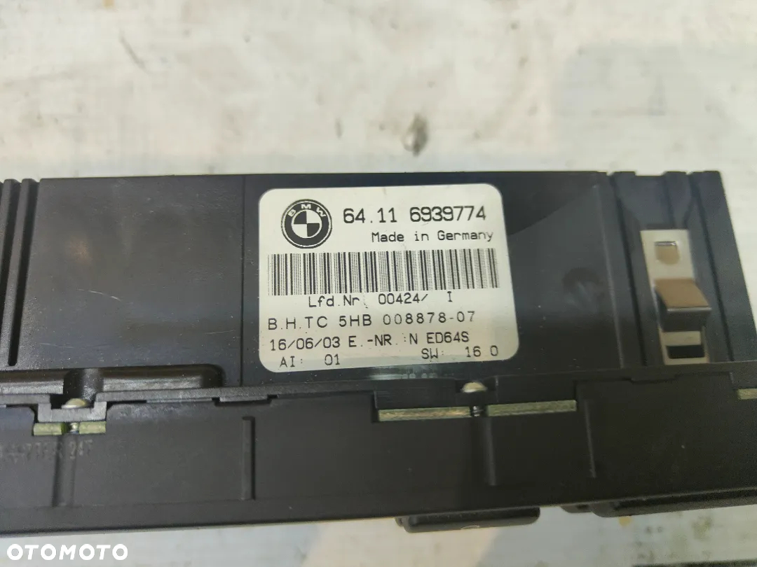 BMW E46 Panel klimatyzacji 6939774 6919784 - 7