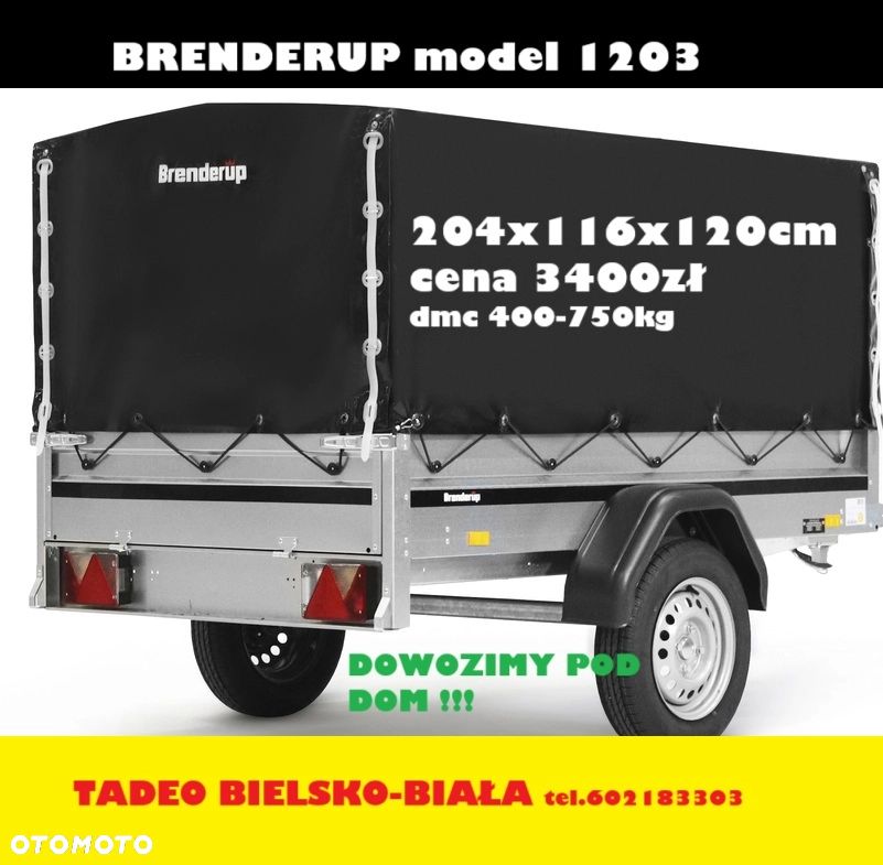 Brenderup 1203S 204x116x35 z plandeką płaską - 14