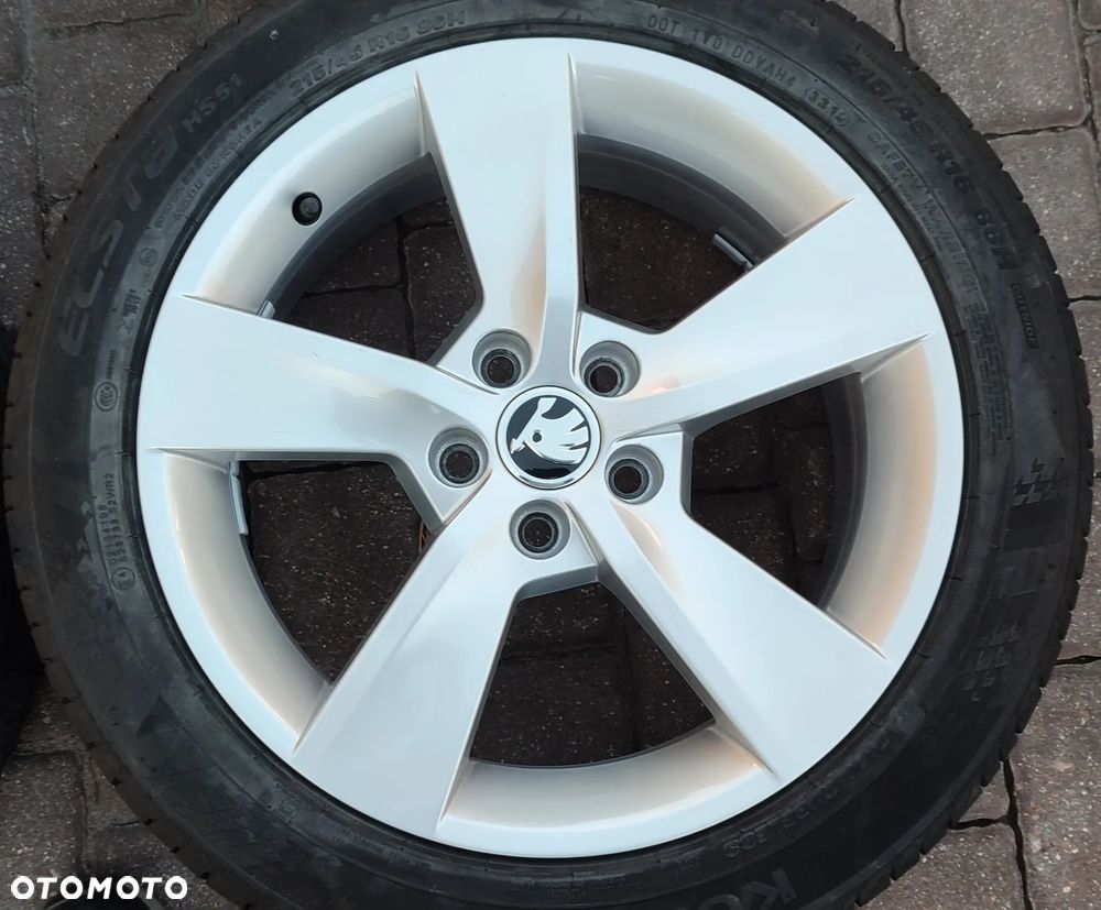 Koła Letnie Felgi Aluminiowe Oryg. Skoda Fabia III Skoda Rapid Vw Polo 16 Cali 5x100 Kumho 215/45/16 2019r 4szt. x 7,5mm Starogard Gdański Bdb !!! - 3