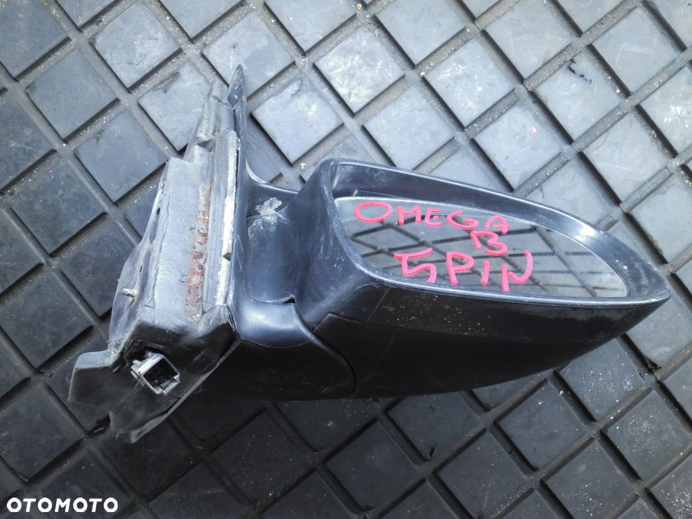 OPEL OMEGA B LUSTERKO ZEWNĘTRZNE PRAWE ELEKTRYCZNE 5PIN CZARNE POSIADAM 2SZT - 8