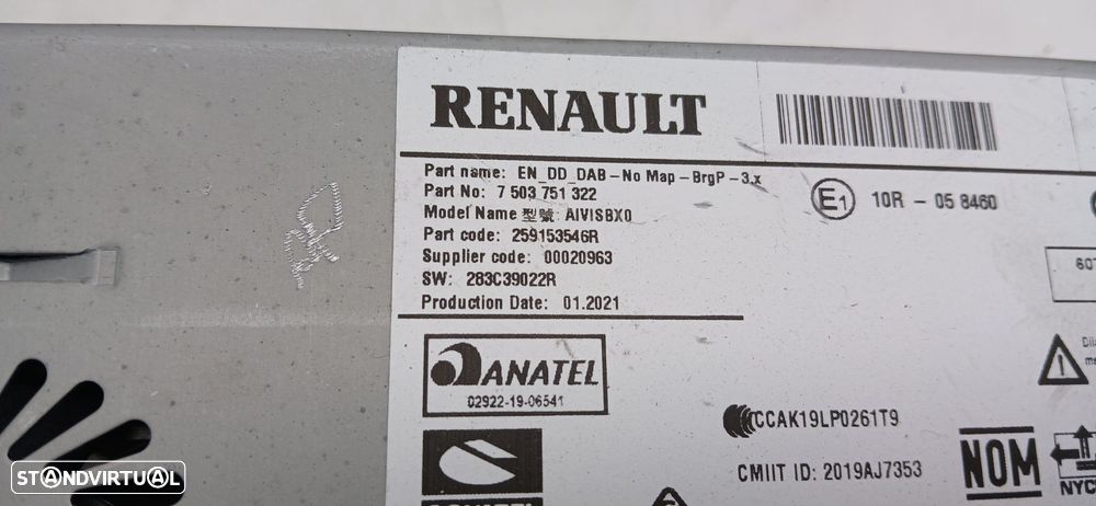 Rádio / auto-rádio RENAULT Zoe (BFM_) - 4