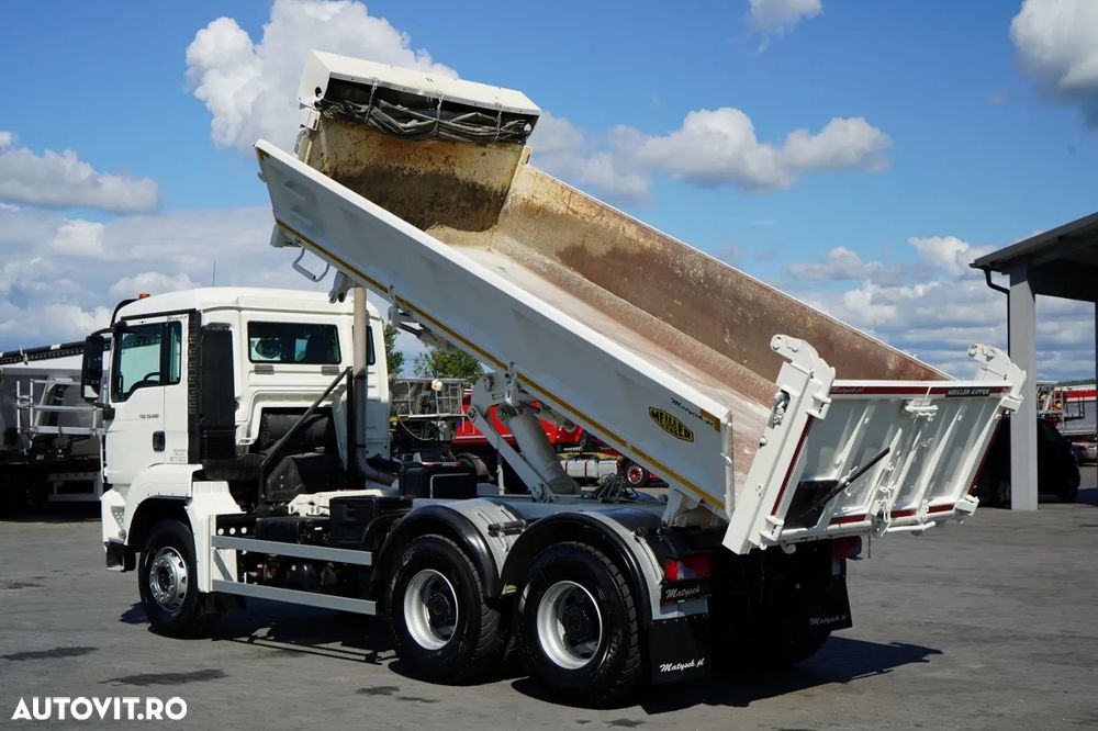 MAN TGS 33.400 / 6X4 / BASCULĂ CU 2 LATE / BASCULĂ CU HIDRODOXIE / BORDMATIC / MEILLER KIPPER / EURO 5 - 5