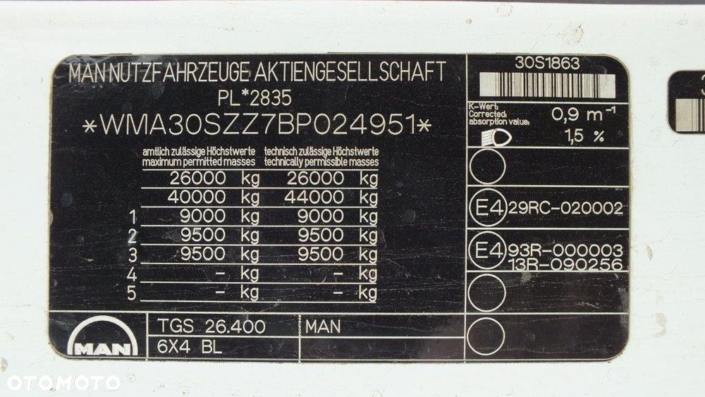 MAN 26.400 TGS E5 26.0t - 9