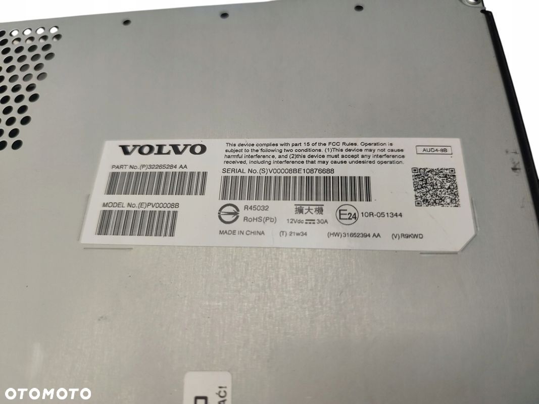 WZMACNIACZ RADIA VOLVO XC40 V60 II S60 III XC60 II S90 V90 V60 32265284 - 1