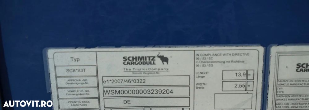 Schmitz Cargobull VARIOS CORTINĂ / LVT / ANVELOPE 385/55 R22.5 / 2016 - 26