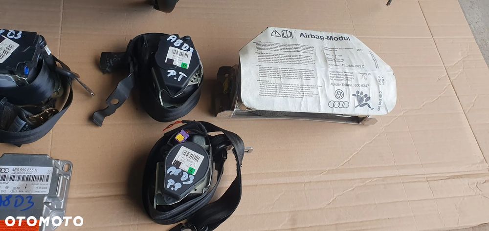 Konsola poduszki pasy AIRBAG sensor zestaw naprawczy Audi A8 D3 - 7