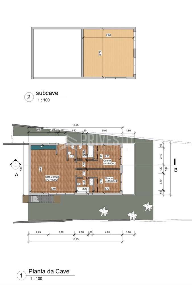 Prédio com 3 Frações T2, Proj. Aprovado, inserido em terreno com 551m2 - Grande imagem: 5/11