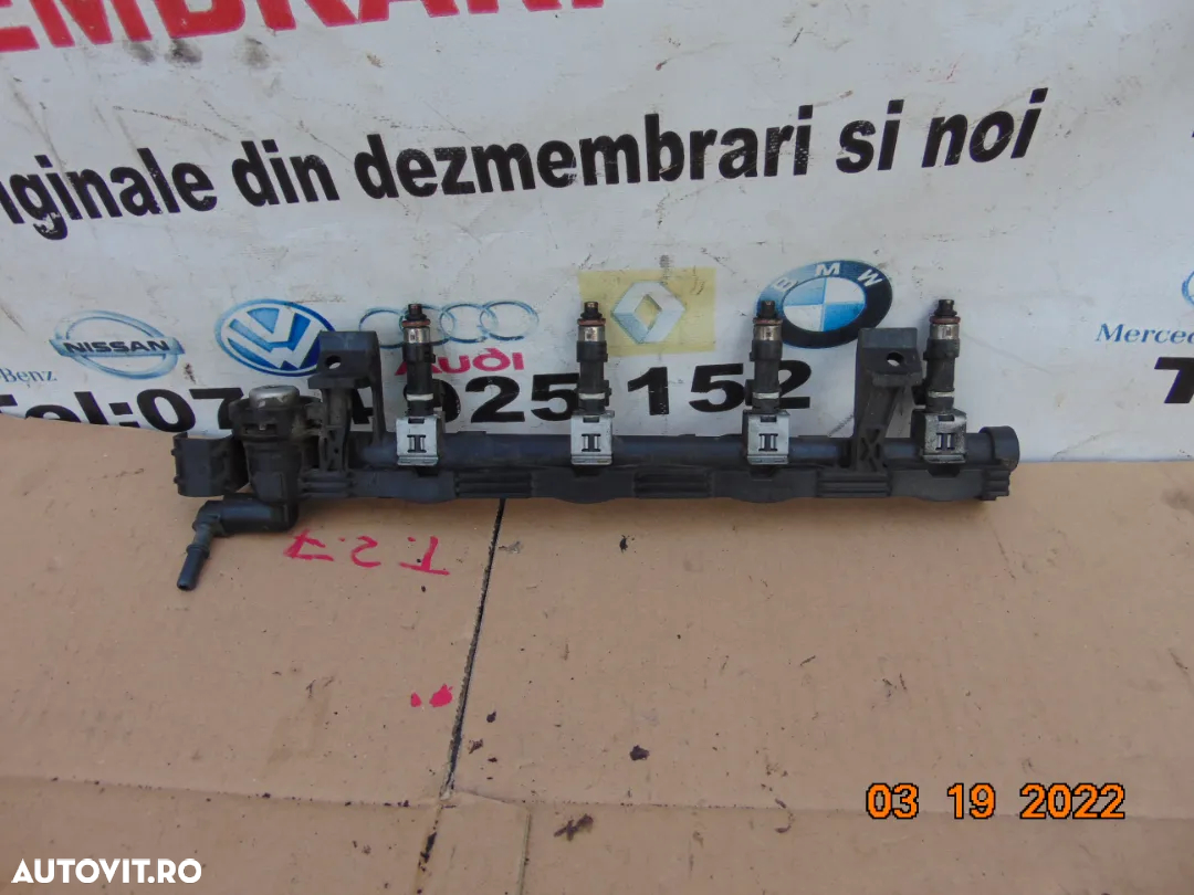 Rampa injectoare Ford 1.6 benzina Kuga B Max Fista Focus 3 C max 2 injectoare injector 1.6 benzina - 2