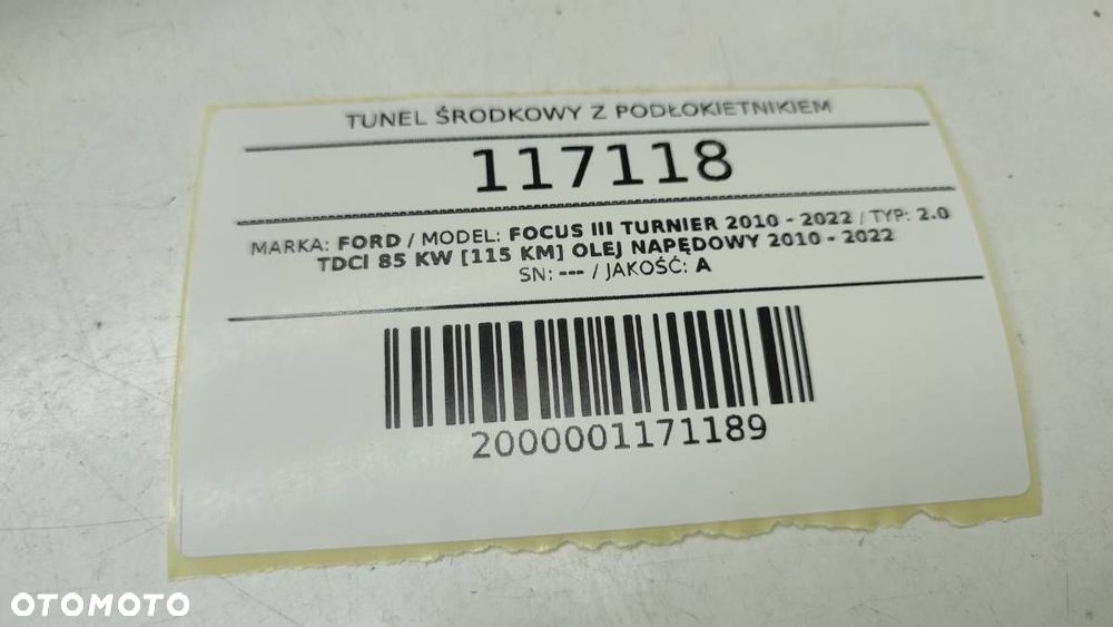 TUNEL ŚRODKOWY Z PODŁOKIETNIKIEM FORD FOCUS III MK3 KOMBI EUROPA - 10