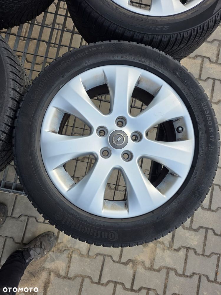 Opel Astra j Zafira c 5x115 r17 felgi aluminiowe koła opony zimowe 225/50 czujniki tpms Komplet 2x pirelli 2x continental - 6
