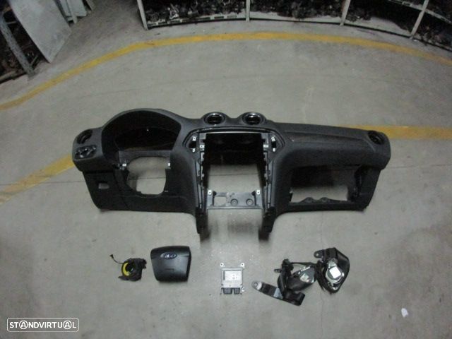 Kit Airbags 6M21U042B85 6G9N042A94CE 6G9T14A664BD 7S7T14B056AC 0285010157 606639200 606637800 FORD MONDEO 4 2007 2.0TDCI 140CV 4P CINZA PRETO Tablier E Airbag Do Condutor Danificados - 1