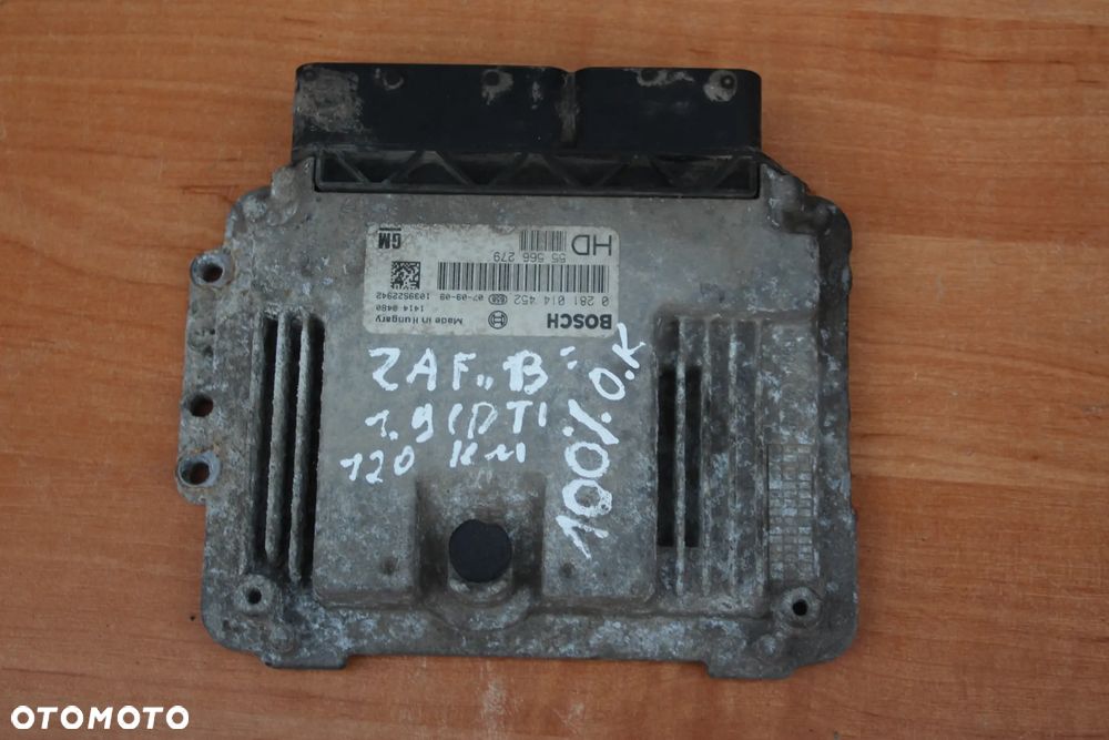 STEROWNIK KOMPUTER SILNIKA OPEL ASTRA H ZAFIRA B 1.9 CDTI 120KM 55566279 0281014452 - 1