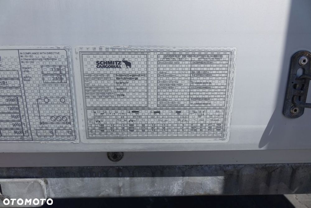Schmitz Cargobull FIRANKA / VARIOS / OCYNK / OSIE SCHMITZ / NOWE PLANDEKI / DACH PODNOSZONY - 28