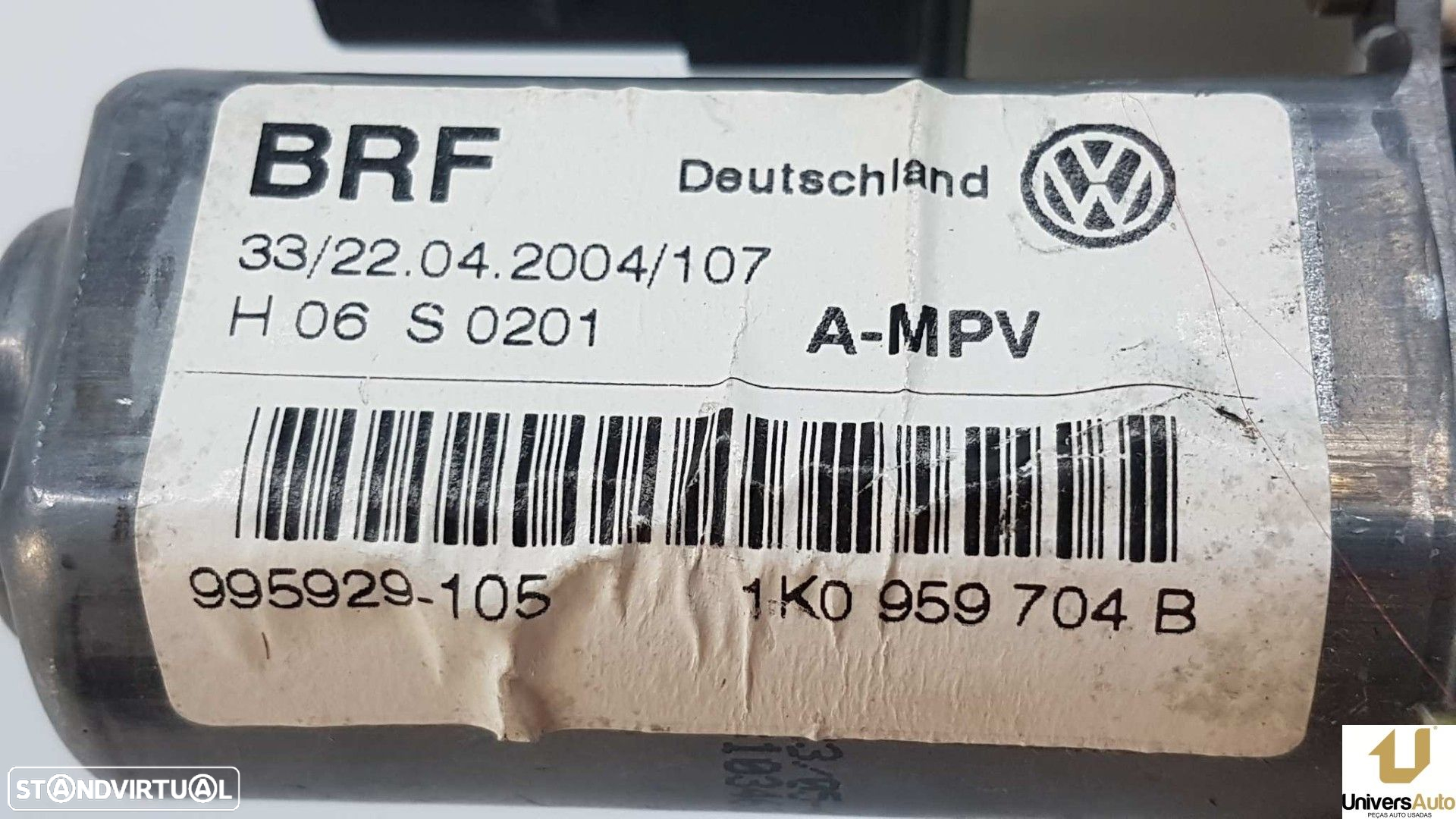 MOTOR ELEVADOR TRASEIRO DIREITO VOLKSWAGEN TOURAN (1T1) ADVANCE - 6