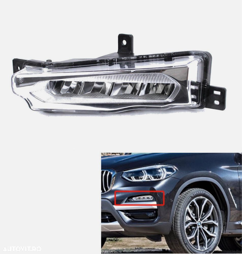 Proiector Ceata Lumini De Zi LED Bara Fata Bmw X3 X4 G01 G02 G08 2018- - 1