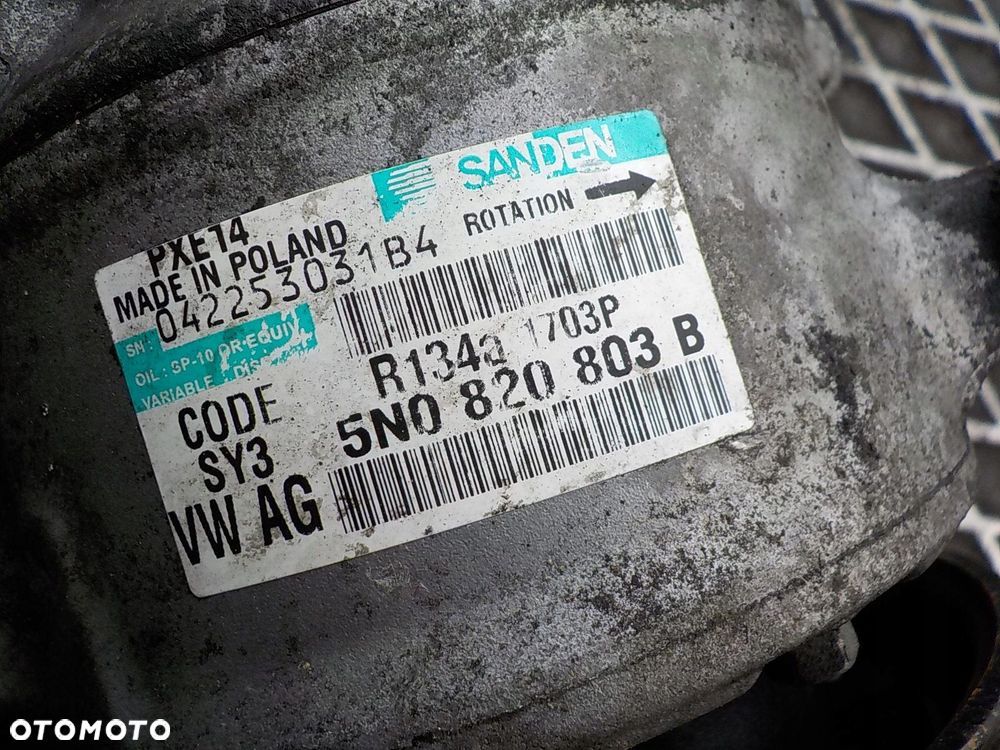 SKODA ROOMSTER 1.2 TSI SPRĘŻARKA POMPA KLIMATYZACJI 5N0820803B - 3