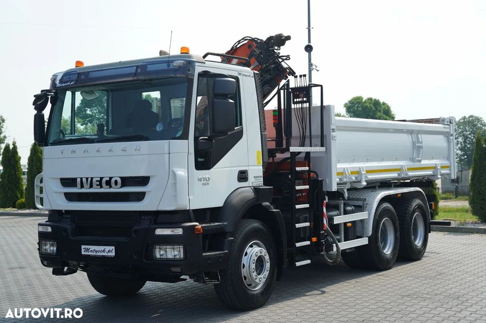 Iveco TRAKKER 410 / 6X4 / 2 PAGINI ATLAS 125.2 BASCULATOR + HDS / HYDROBRAD / ROTATOR / MANUAL / EURO 5 EEV / - 12