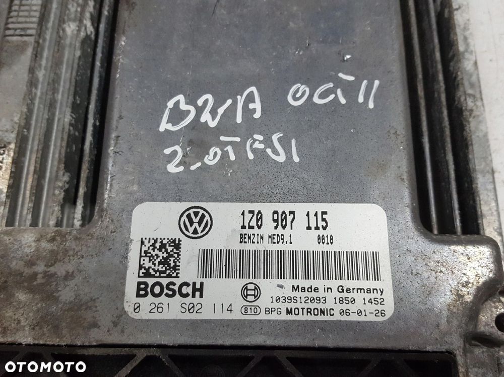 SKODA OCTAVIA 2 II 04-07r 2.0 TSI BWA KOMPUTER SILNIKA 1Z0907115 0261S02114 - 2
