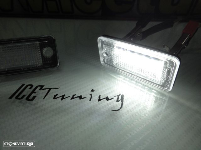 Suporte De Lampada De Matricula Com Led Branco Para Audi A3 8P, A4 B6, B7, A6 4F, A8, Q7, A5 - 17