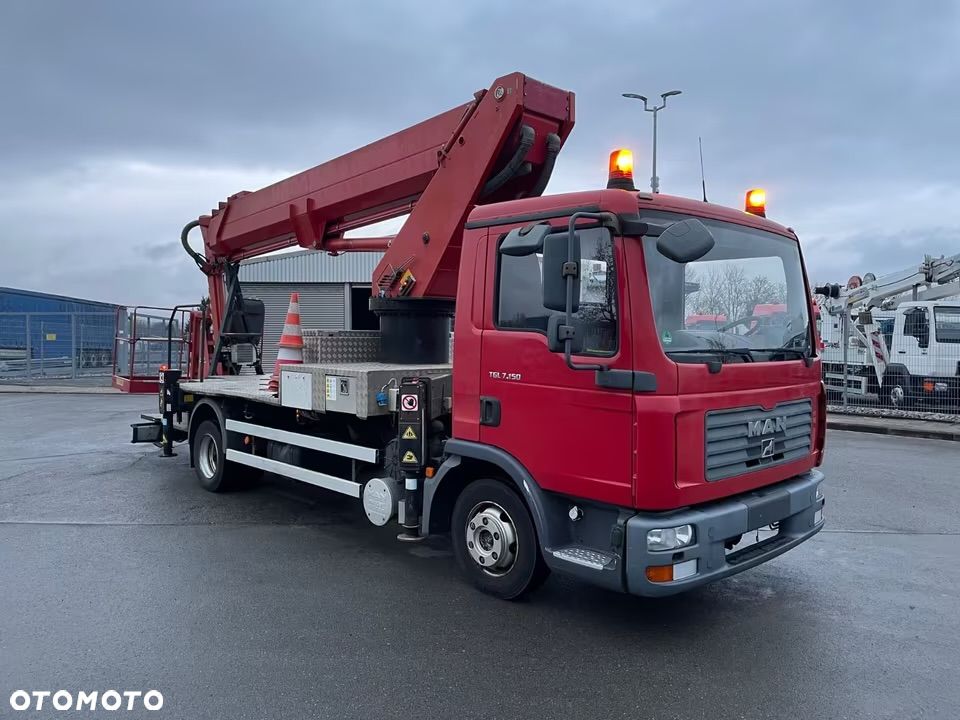 MAN Podnośnik Koszowy Zwyżka GSR Hydrauliczny ! 228TJ 22 Metry 17 w Bok Kosz 280 Kg jak Ruthmann Wumag Multitel