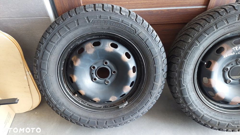 FELGI STALOWE Z OPONAMI KOMPLET RENAULT TRAFIC III 3 ROZSTAW OPON 215-65R-16C MICHELIN WIELOSEZON ET50 ROZ 6JX16H2 - 6