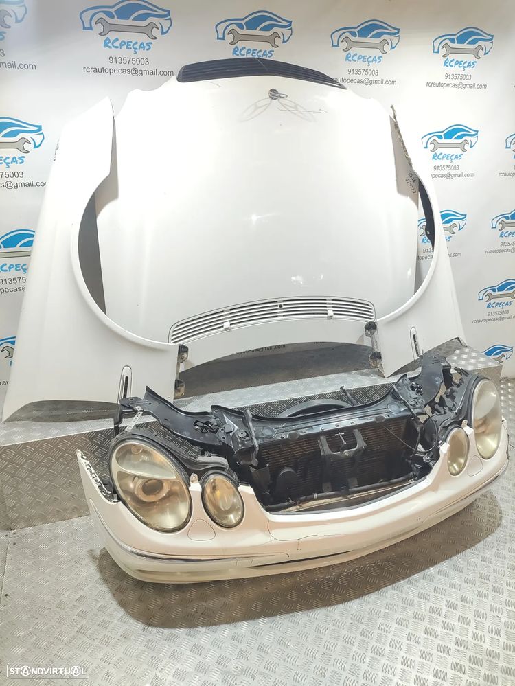 FRENTE COMPLETA MERCEDES BENZ CLASSE E W211 CAPOT PARACHOQUES GUARDA-LAMAS OTICAS XENON RADIADOR VENTILADOR FRENTE FIBRA REFORÇO - 2