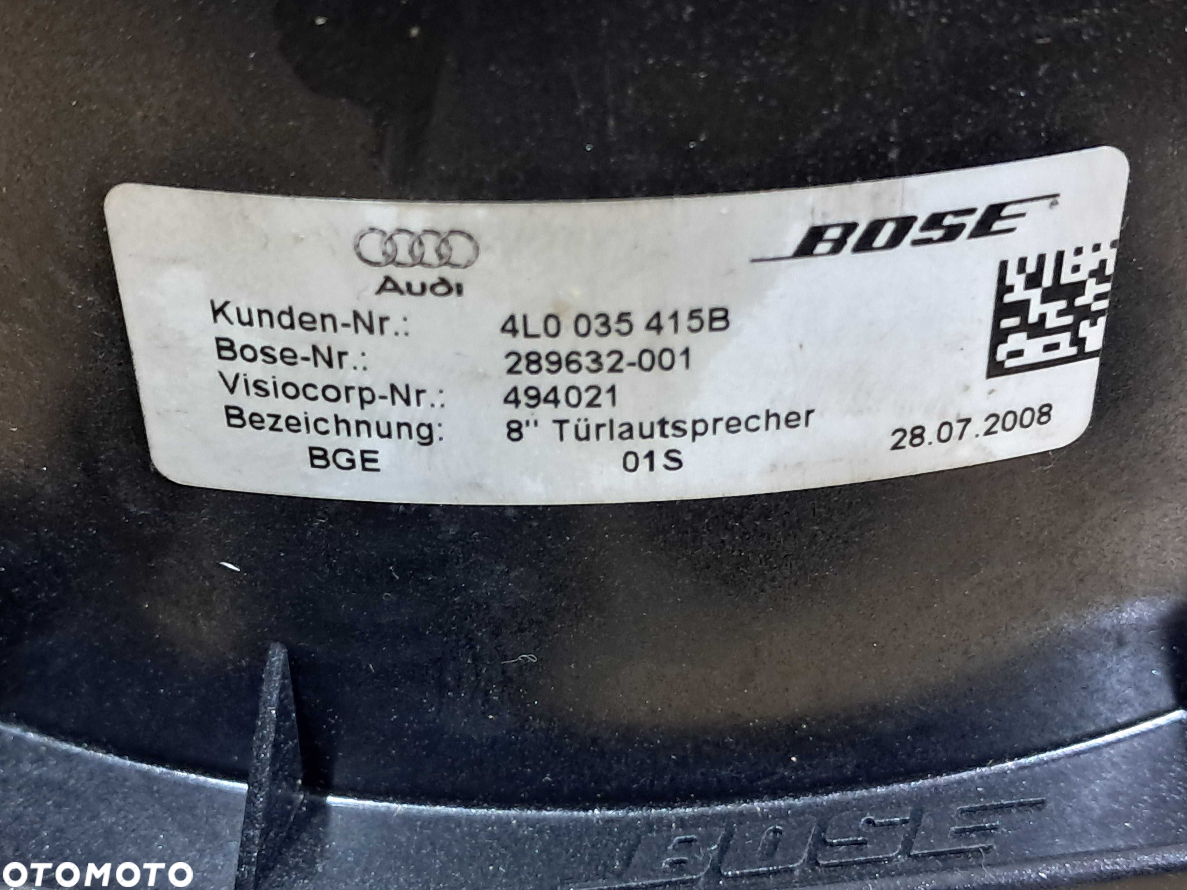 AUDI TT 8J Cabrio BOSE nagłośnienie wzmacniacz głośnik blenda wiązka - 8