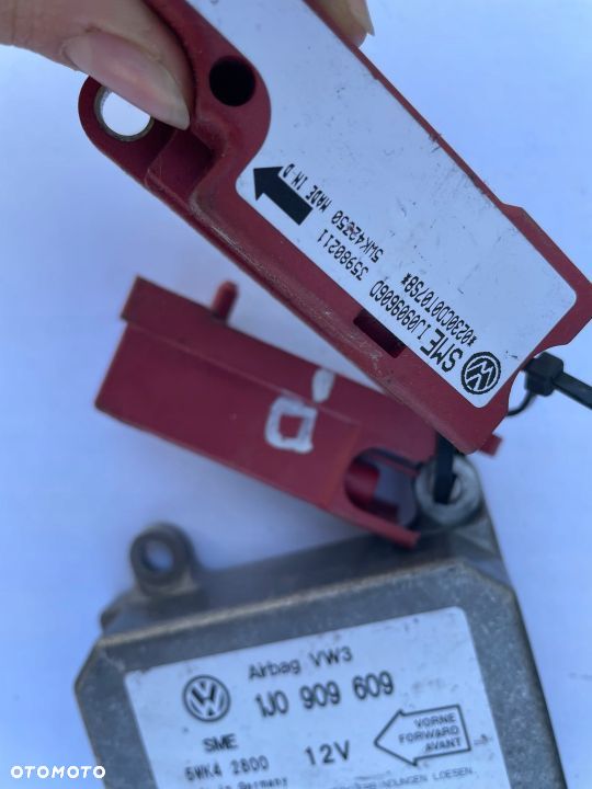 KOMPLET MODUŁ SENSOR AIRBAG VW GOLF IV 1J0909609 - 4