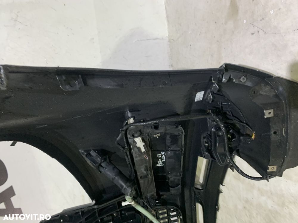 Bara fata Audi Q7, 2006, 2007, 2008, 2009, 2010, cod origine OE 4L0807437, cu gauri pentru spalatori faruri. Bara este noua, spoilerul atins si grila radiator defecta. - 22