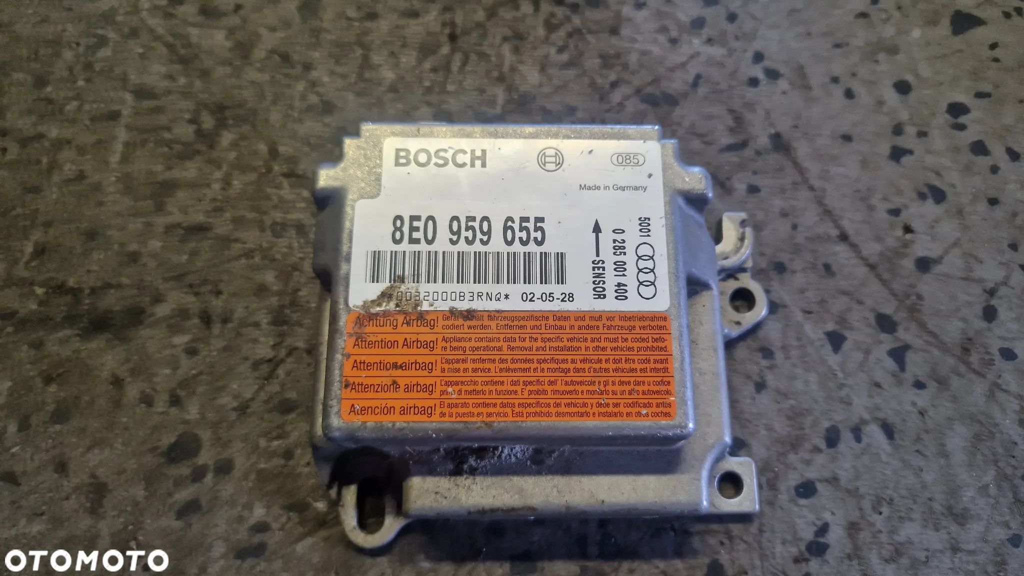 AUDI A4 B6 SENSOR PODUSZEK AIRBAG 8E0959655 - 1