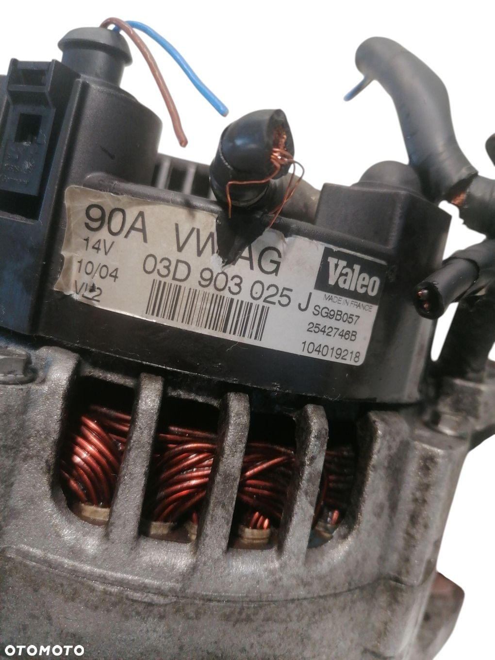 ALTERNATOR VW POLO IV 9N 1.2 12V 03D903025J SG9B057 2542746B - 4