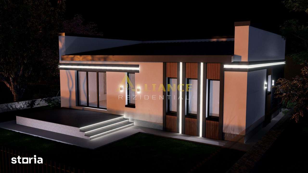 Casa individuala parter || 4 camere 2 bai || teren 309mp - Imagine principală: 5/8