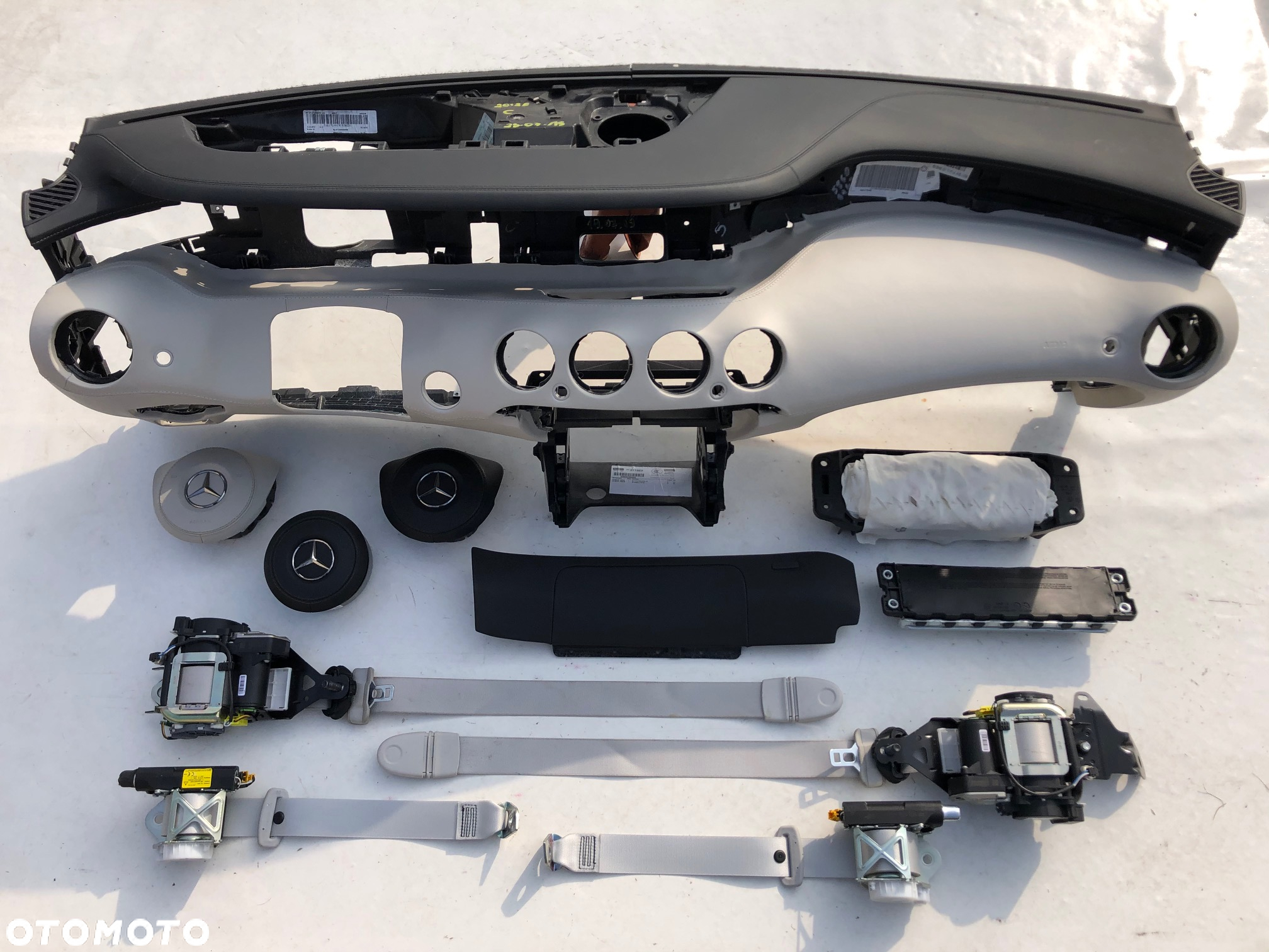 MERCEDES S W217 W222 DESKA KONSOLA KOKPIT PULPIT PÓŁKA PARAPET PODUSZKI AIRBAG PASY PAS KURTYNA FOTELA FOTEL  Raz2 - 2